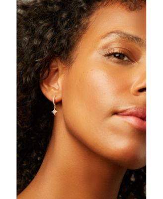 Celeste Crescent Moon Huggie Hoops Earrings