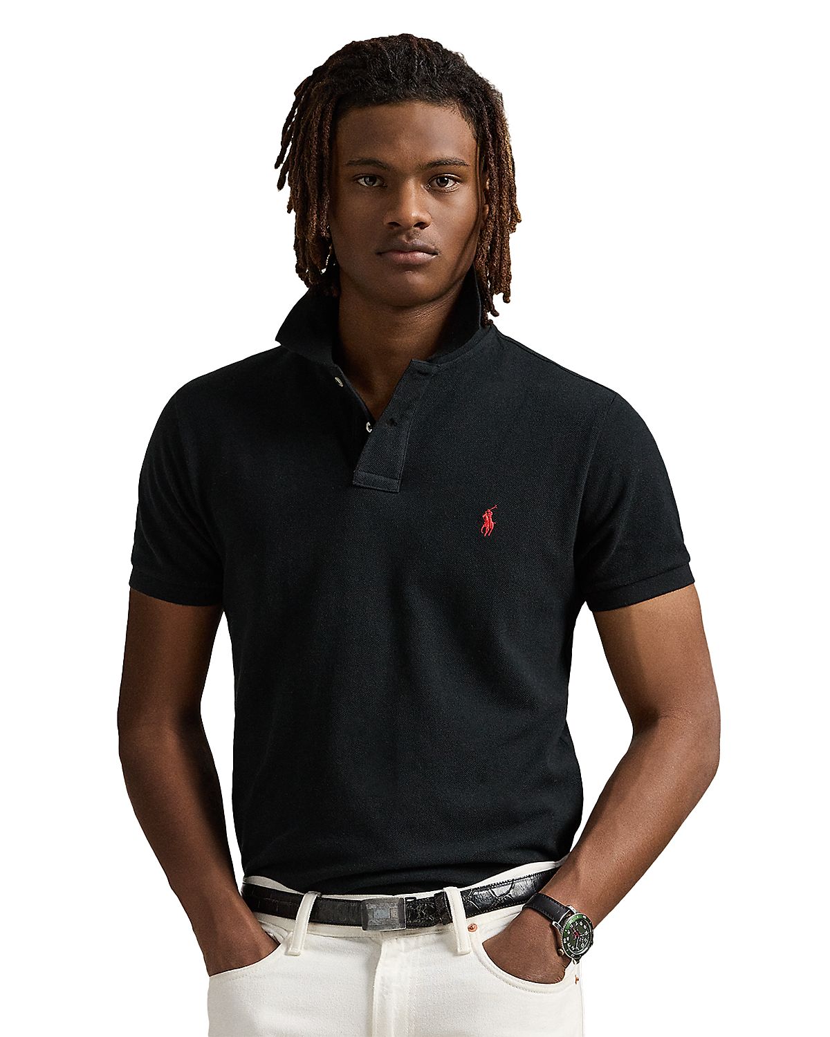 Polo Ralph Lauren Custom Slim Fit Mesh Polo Shirt