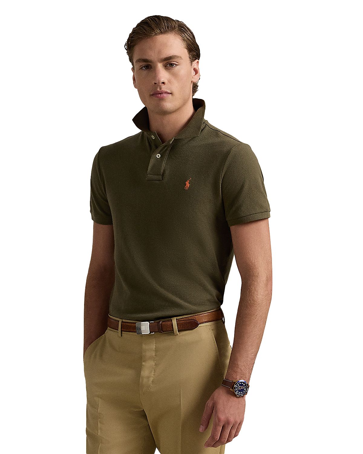 Polo Ralph Lauren Custom Slim Fit Mesh Polo Shirt