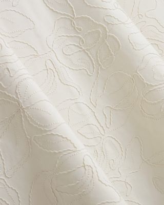 Clodaa Embroidered Ponte Mini Skater Dress