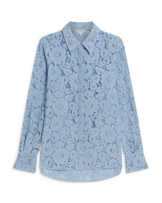 Ted Baker Gennoa Longline Lace Shirt | Bloomingdale's