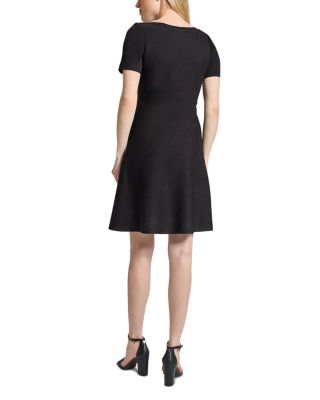 Fit And Flare Embroidered Dress