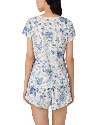 Floral Print Boxer Pajama Set