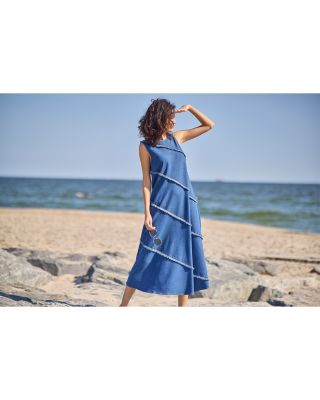 Mirabella Denim Fringe Midi Dress