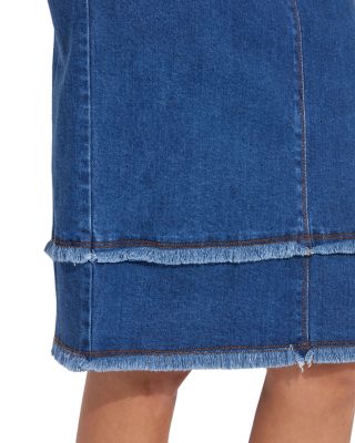 Evelina Fringe Denim Skirt