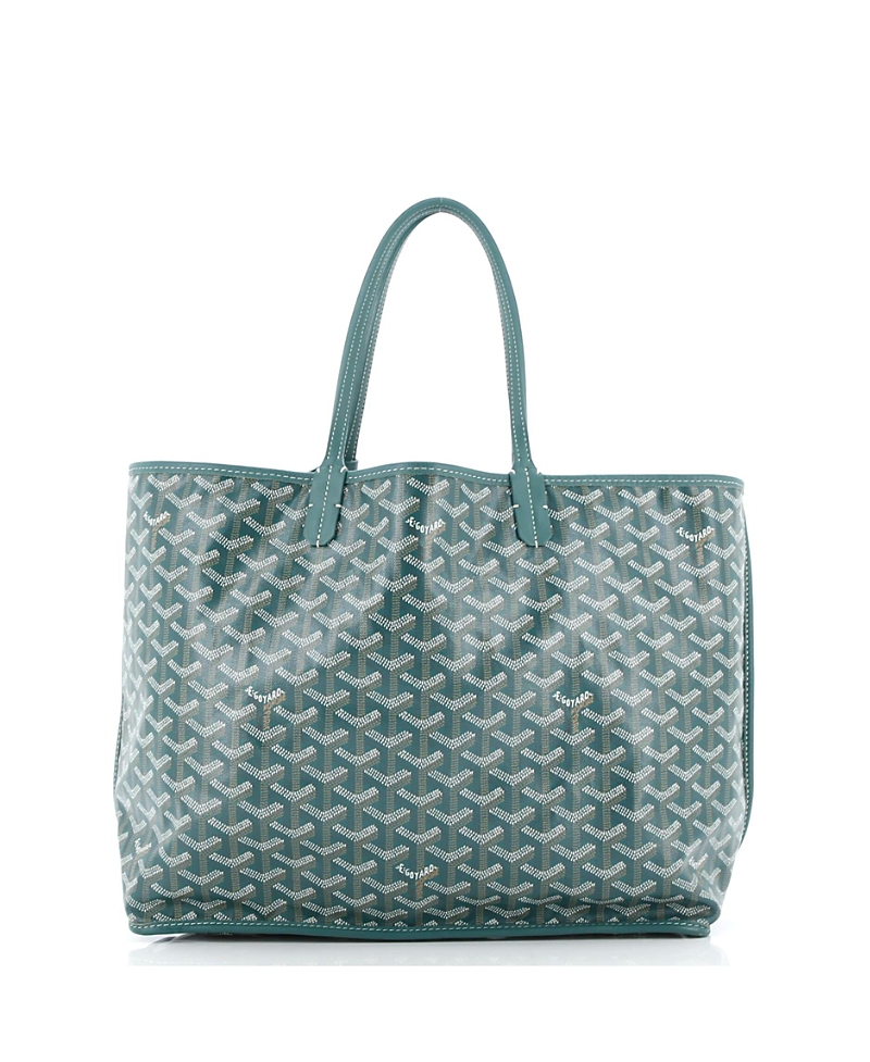 Pre-owned Pre-owned Goyard Goyard Pm Anjou Reversible Tote Coated Canvas In Green