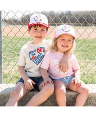 Girls' Baseball Bow Short Sleeve T-Shirt - Baby, Little Kid, Big Kid