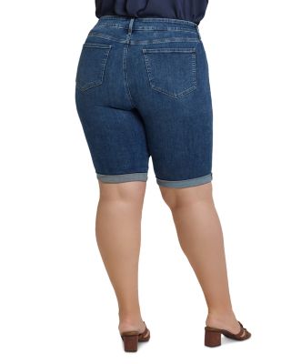 Briella Roll Cuff Jean Shorts in Valencia Surf