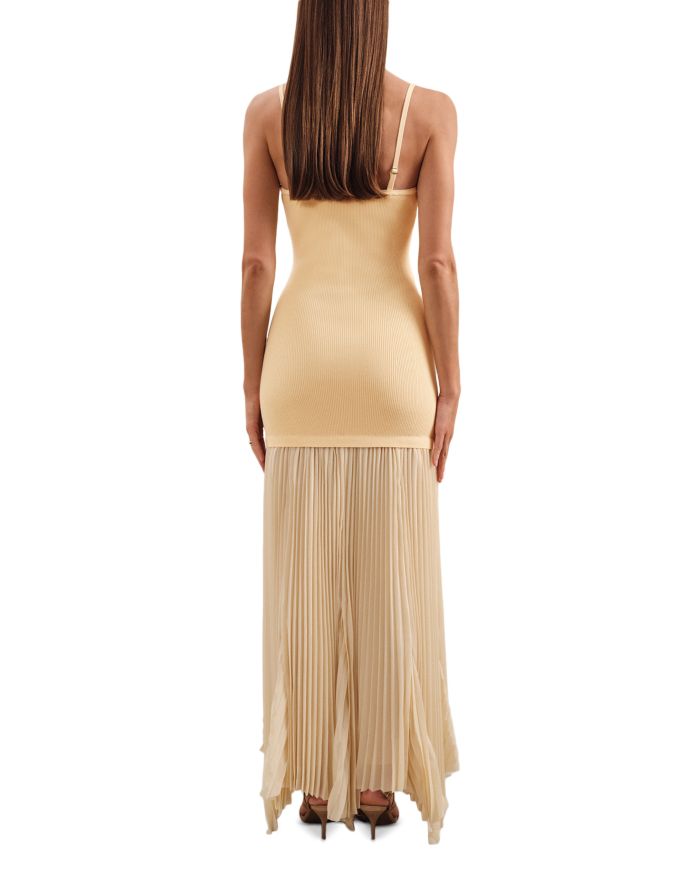 Milana Knit Woven Midi Dress