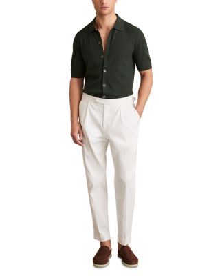 Textured Short Sleeve Button Front Shirt