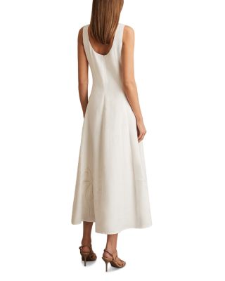 Elise Linen Floral Embroidered Dress