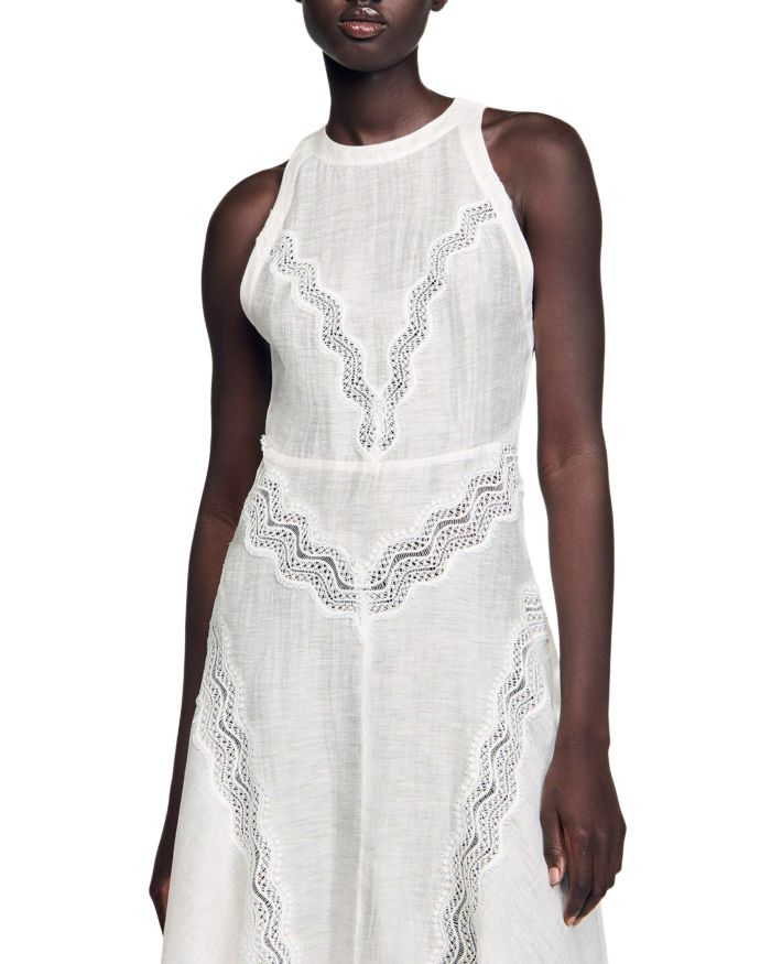 Nathalie Lace Trim Maxi Dress
