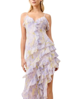 Aveline Ruffle Asymmetric Gown