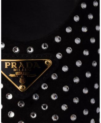  Women's Suede Ballerinas with Crystals