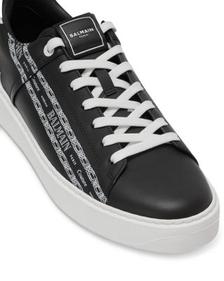 Men's B-Court Chain Logo Lace Up Sneakers
