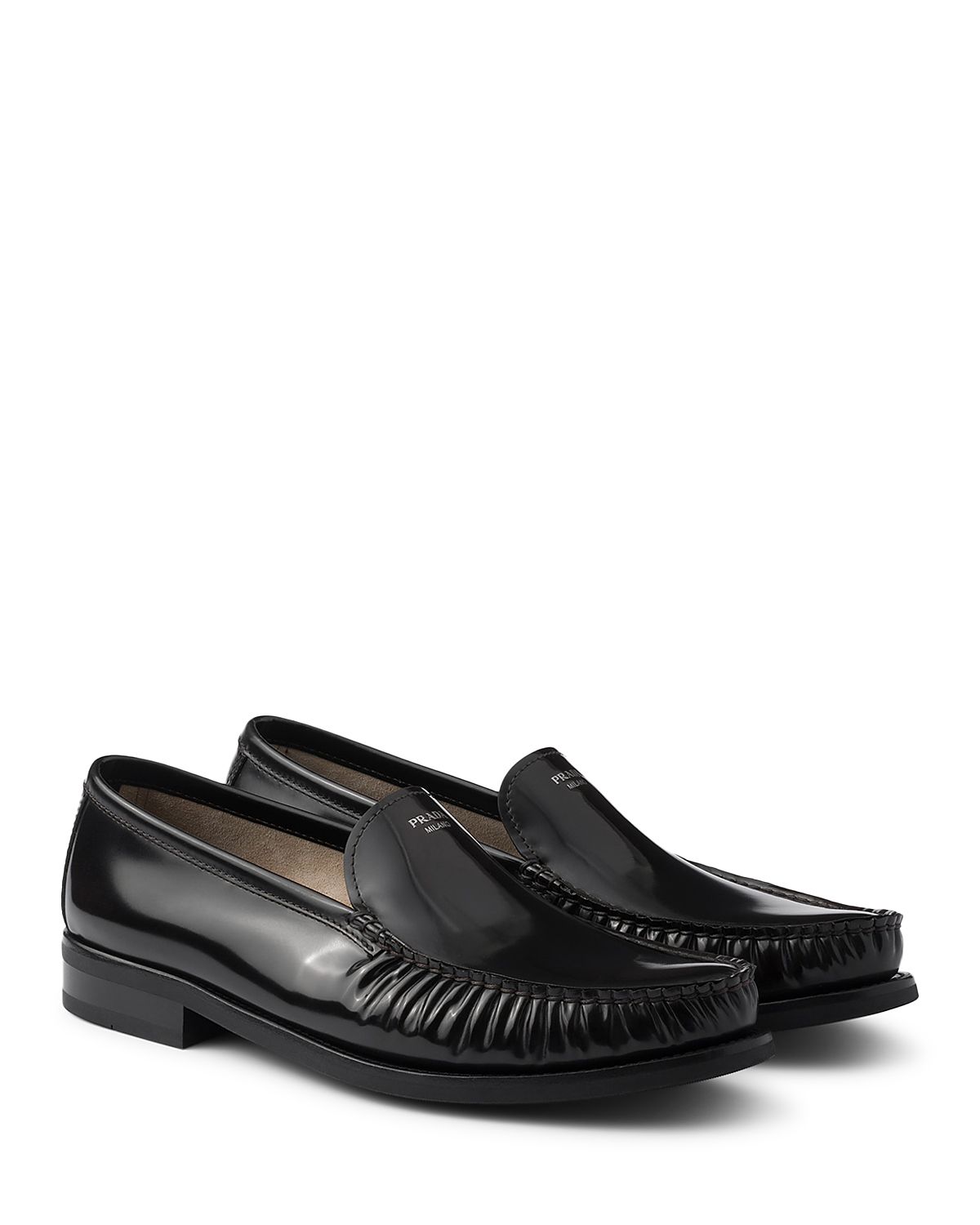 Prada Men's Brushed Leather Loafers