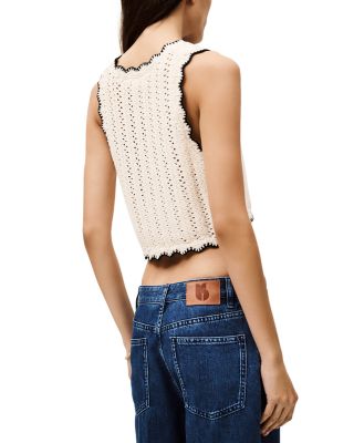 Samia Cropped Crochet Vest
