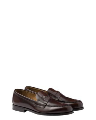 Prada - Men's Brushed Leather Loafers