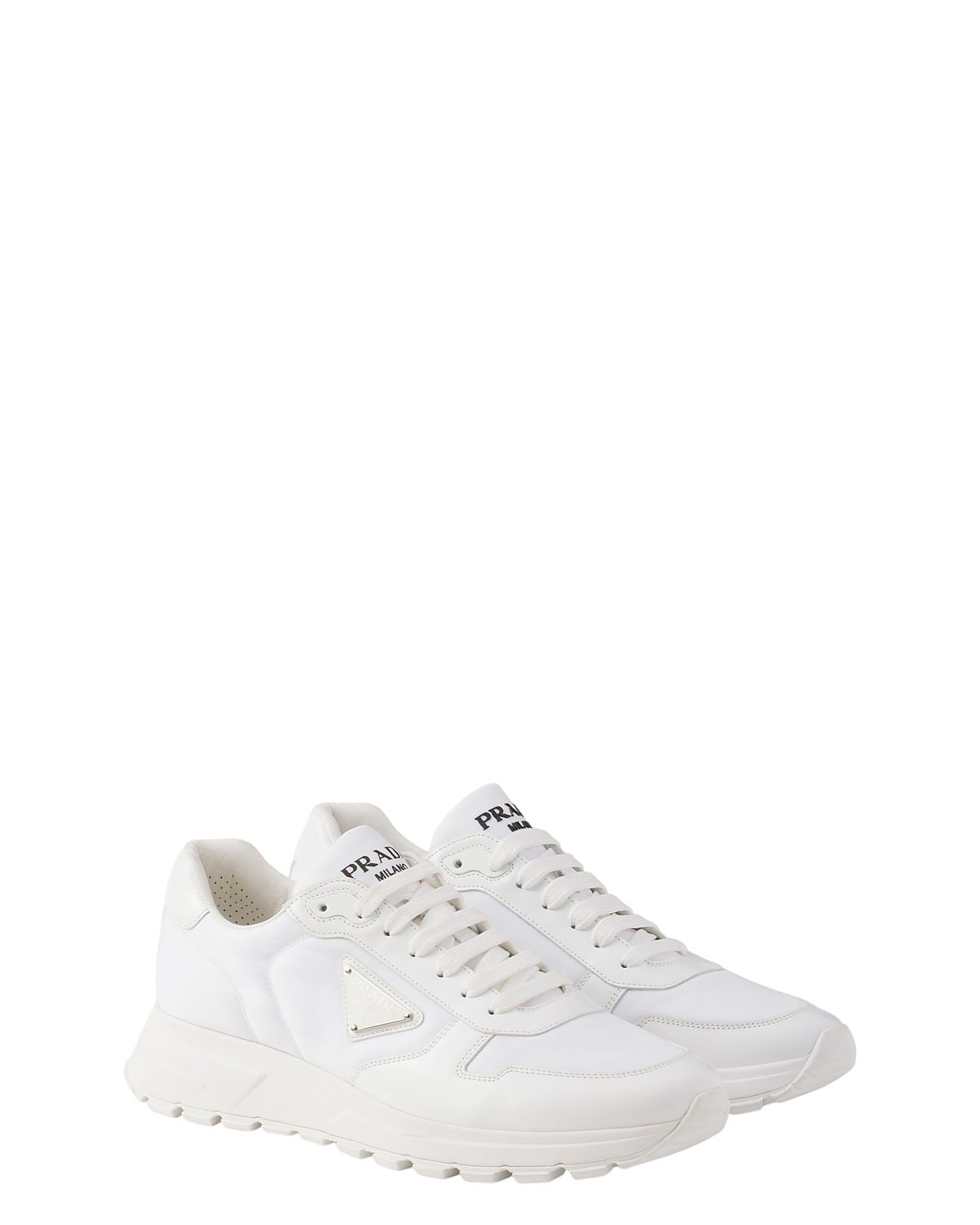 Prada Men's Prax 01 Re-Nylon and Brushed Leather Sneakers