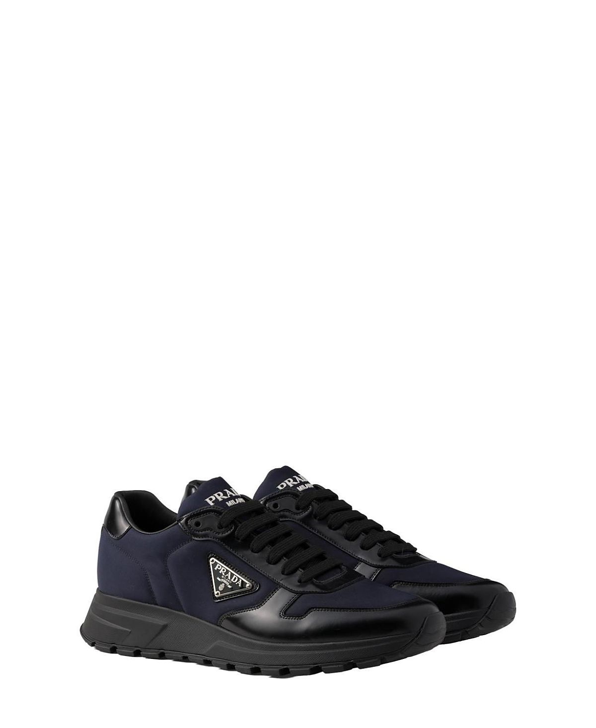 Prada Men's Prax 01 Re-Nylon and Brushed Leather Sneakers
