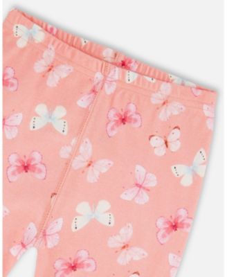 Girls' Organic Cotton Short Sleeve Top and Pant Pajama Set - Little Kid