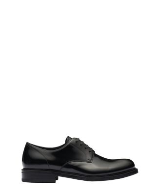 Men's Brushed Leather Lace-Up Shoes