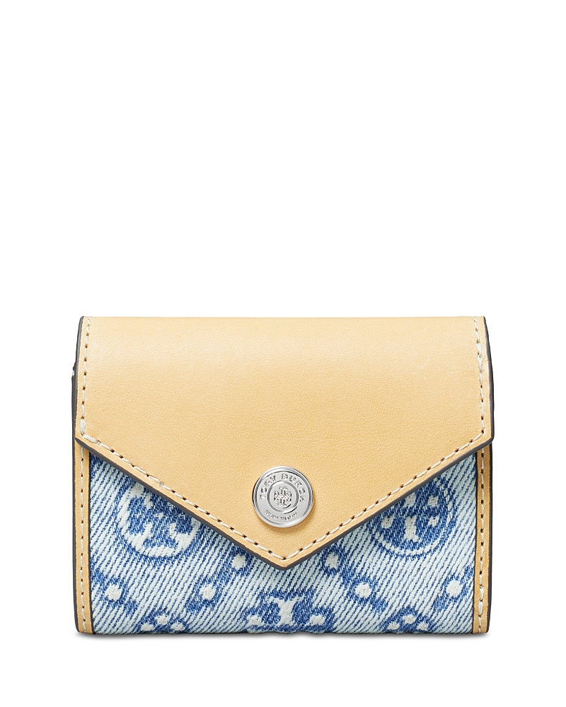 Tory Burch T Monogram Denim Envelope Wallet