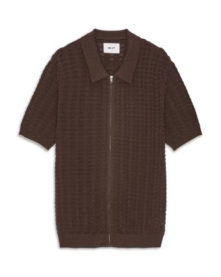 Gustav 6636 Regular Fit Short Sleeve Zip Front Sweater  