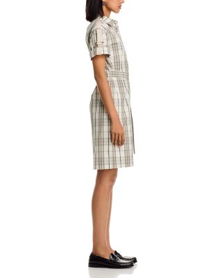 Check Cotton Shirt Dress