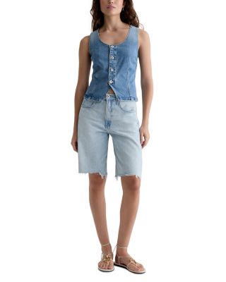 Hattie High Rise Bermuda Shorts in Sunfaded Destructed