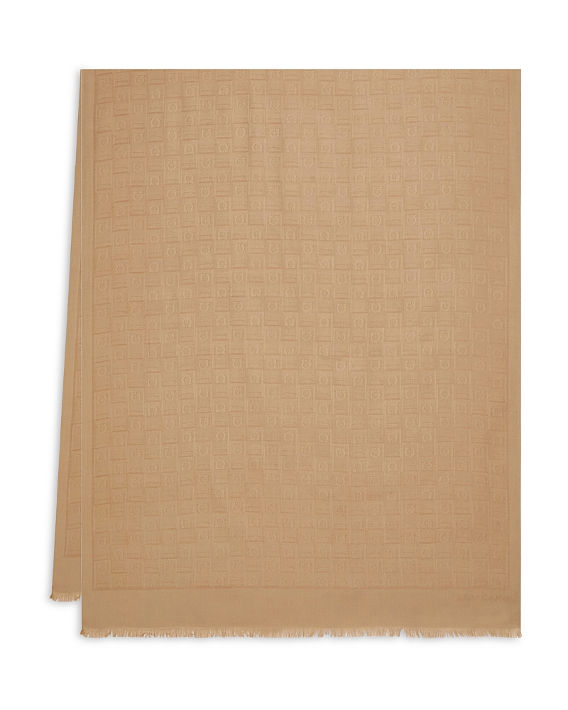 Ferragamo Safari Monogram Silk & Wool Scarf