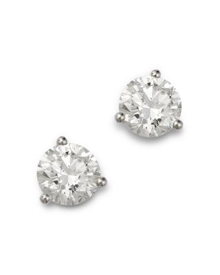 Bloomingdale's Fine Collection - Luxe Collection Certified Diamond Stud Earrings in 14K White Gold, 3.0 tcw