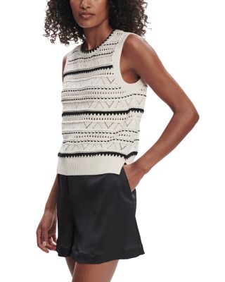 Athena Pointelle Sleeveless Sweater