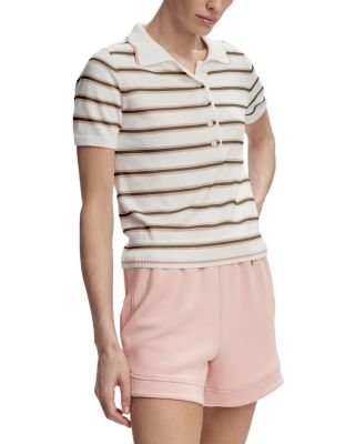 Faustine Striped Polo Top