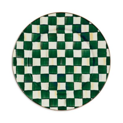 Emerald Check Serving Platter