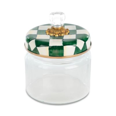 Emerald Check Small Kitchen Canister
