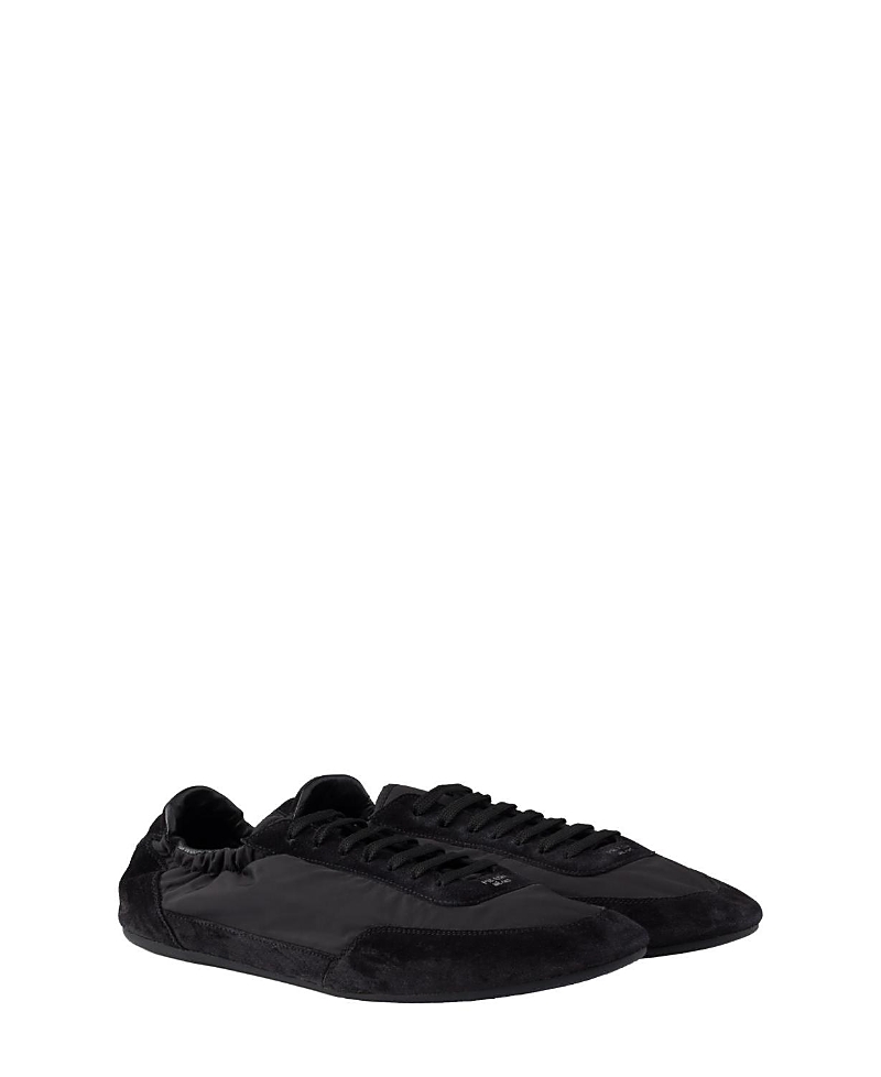 Prada Collapse Sneaker Aus Re-nylon Und Wildleder In Black