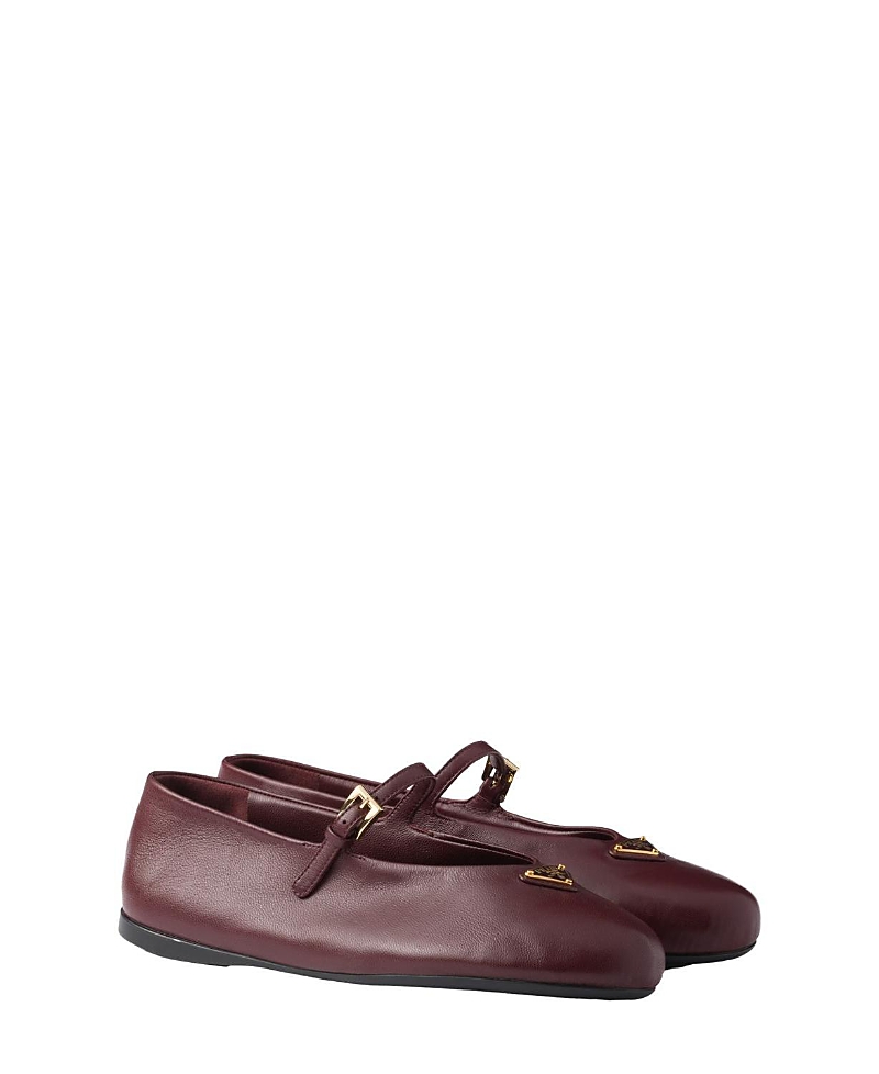 Shop Prada Women's Nappa Leather Ballerinas