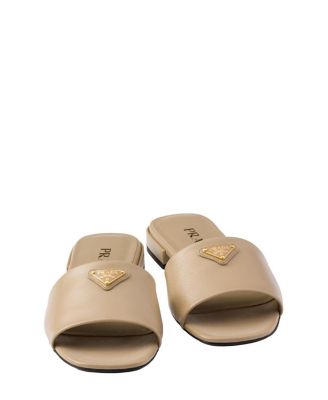 Women's Saffiano Patent Leather Slides