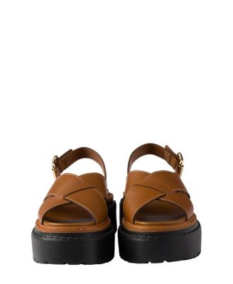 Women's Leather Crisscross Sandals