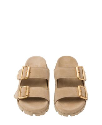 Women's Suede Strap Slides