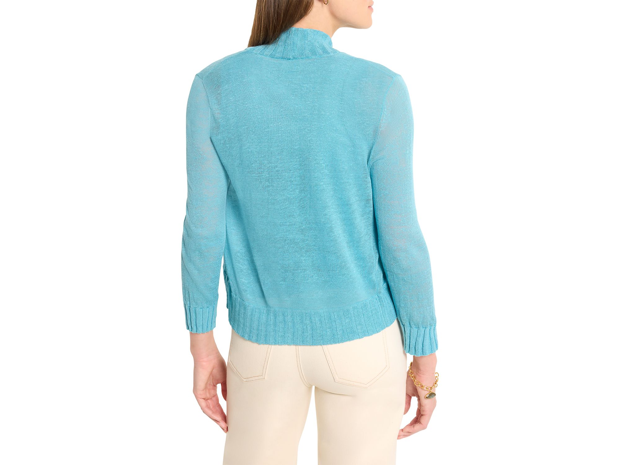 Bolero Linen Blend Cardigan Sweater — Image 3