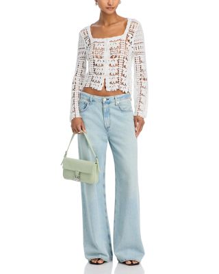 Square Neck Crochet Top - Exclusive 