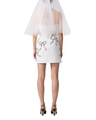 Silk Embellished Mini Dress