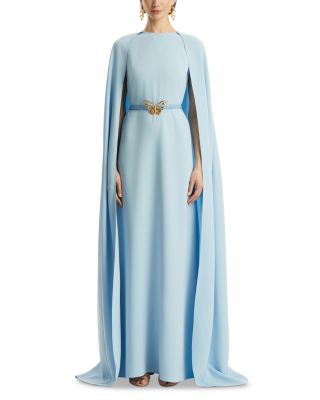 Oscar de la Renta - Silk Blend Draped Butterfly Gown