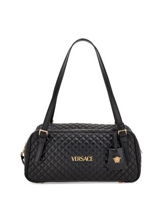 Versace - Leather Tag Bowling Shoulder Bag