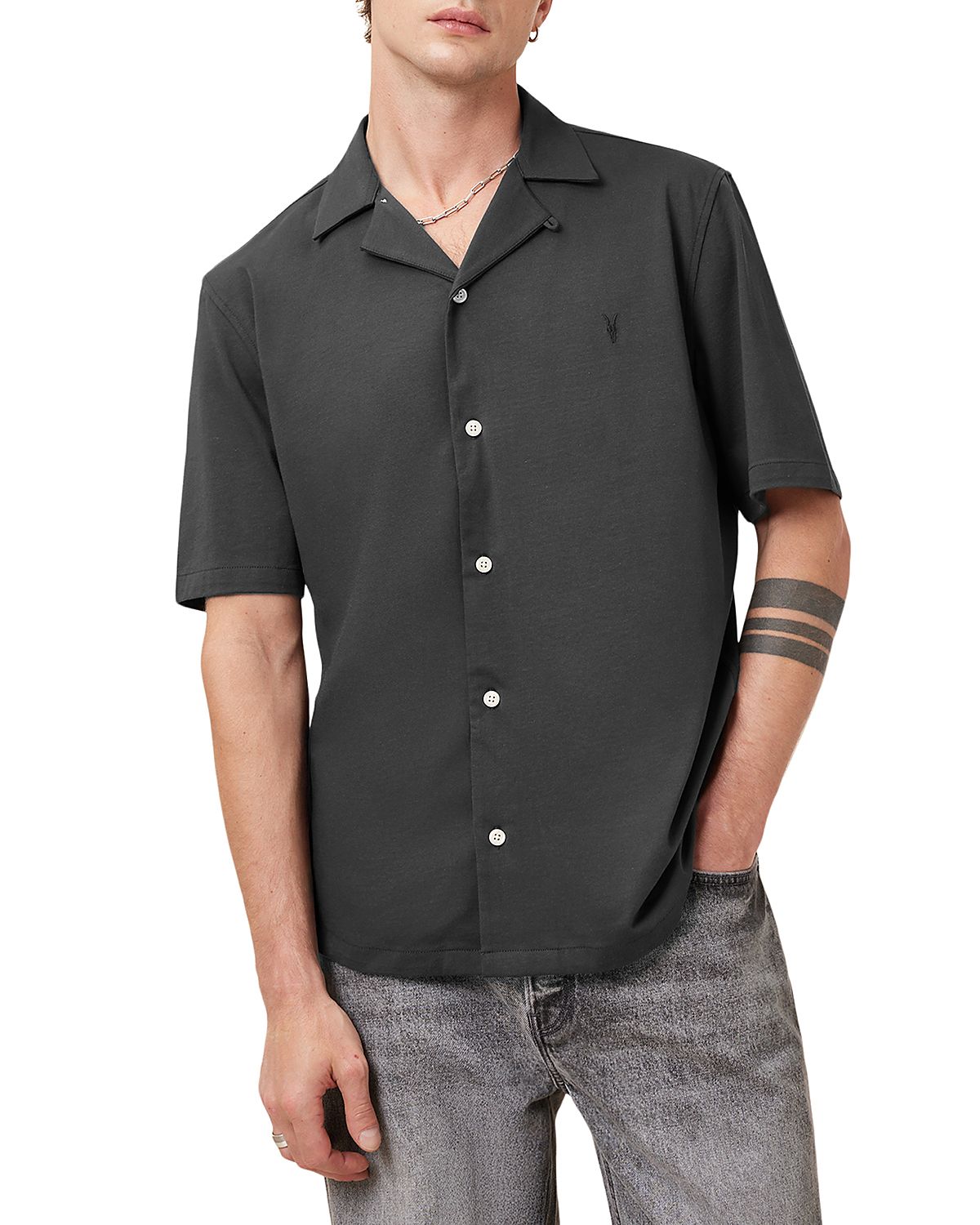 Allsaints Hudson Short Sleeve Button Down Shirt