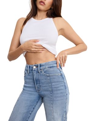 Good Waist Palazzo High Rise Wide Leg Jeans in Indigo 957