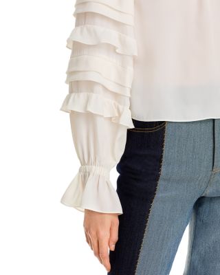 Anta Ruffled Sleeve Top