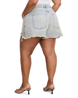 Good '90s Studded Denim Shorts in Indigo784